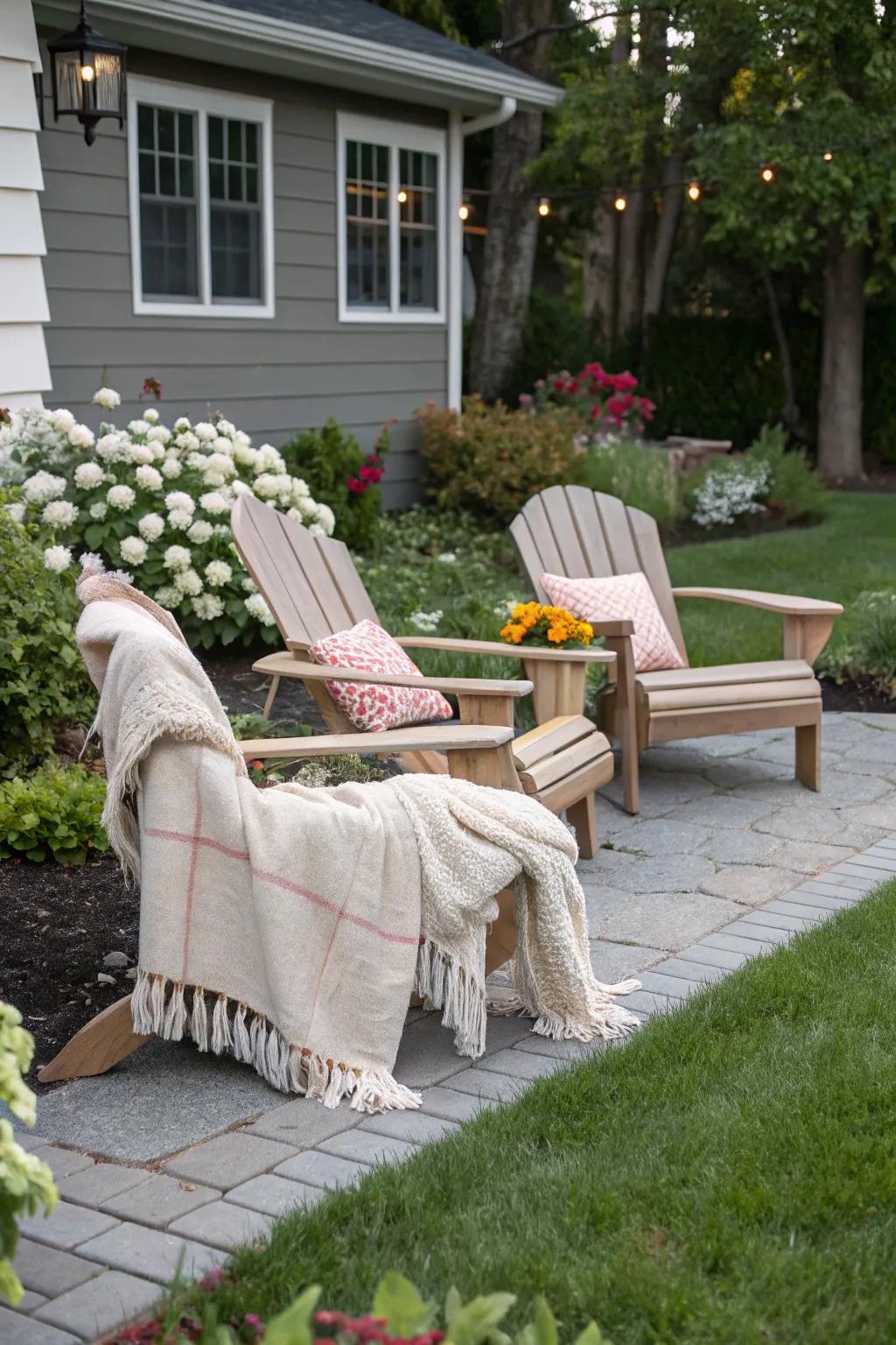 Plan a relaxed lounging section to relish the autumnal period.