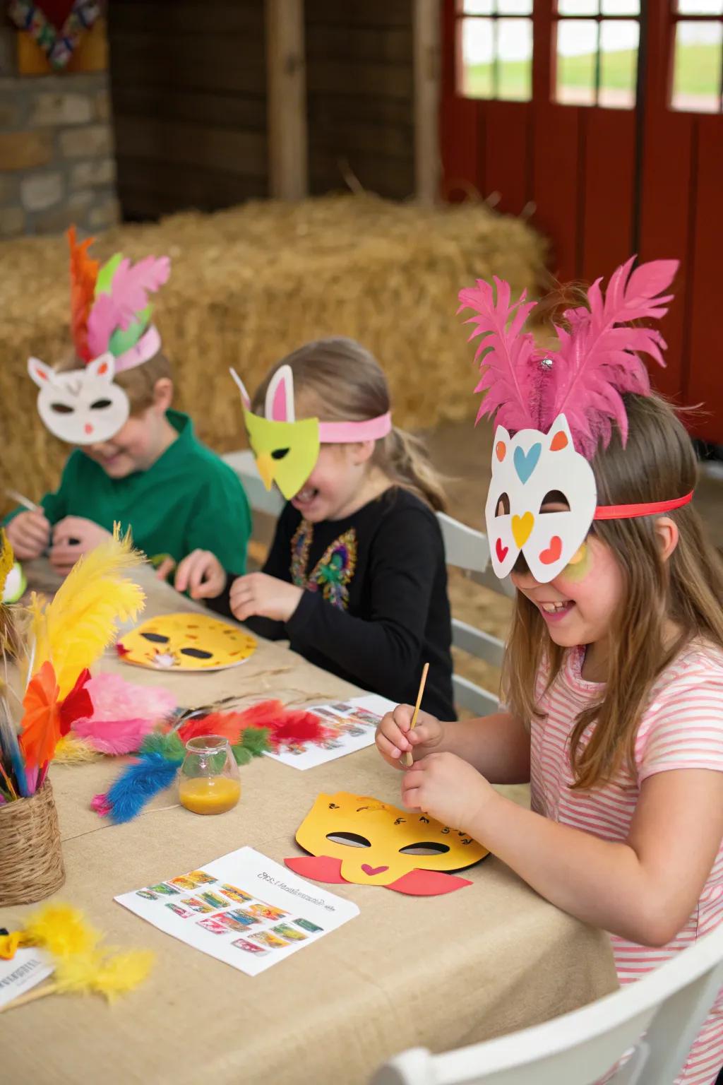 A farm creature creation point enables youngsters to express their creativeness.