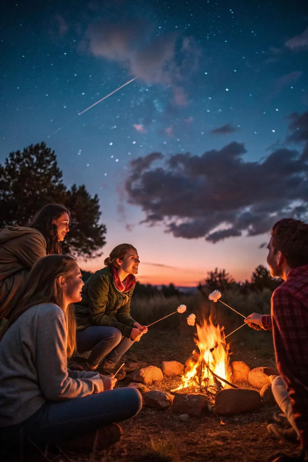 Blazing flames provide the ideal conclusion to an autumn day.