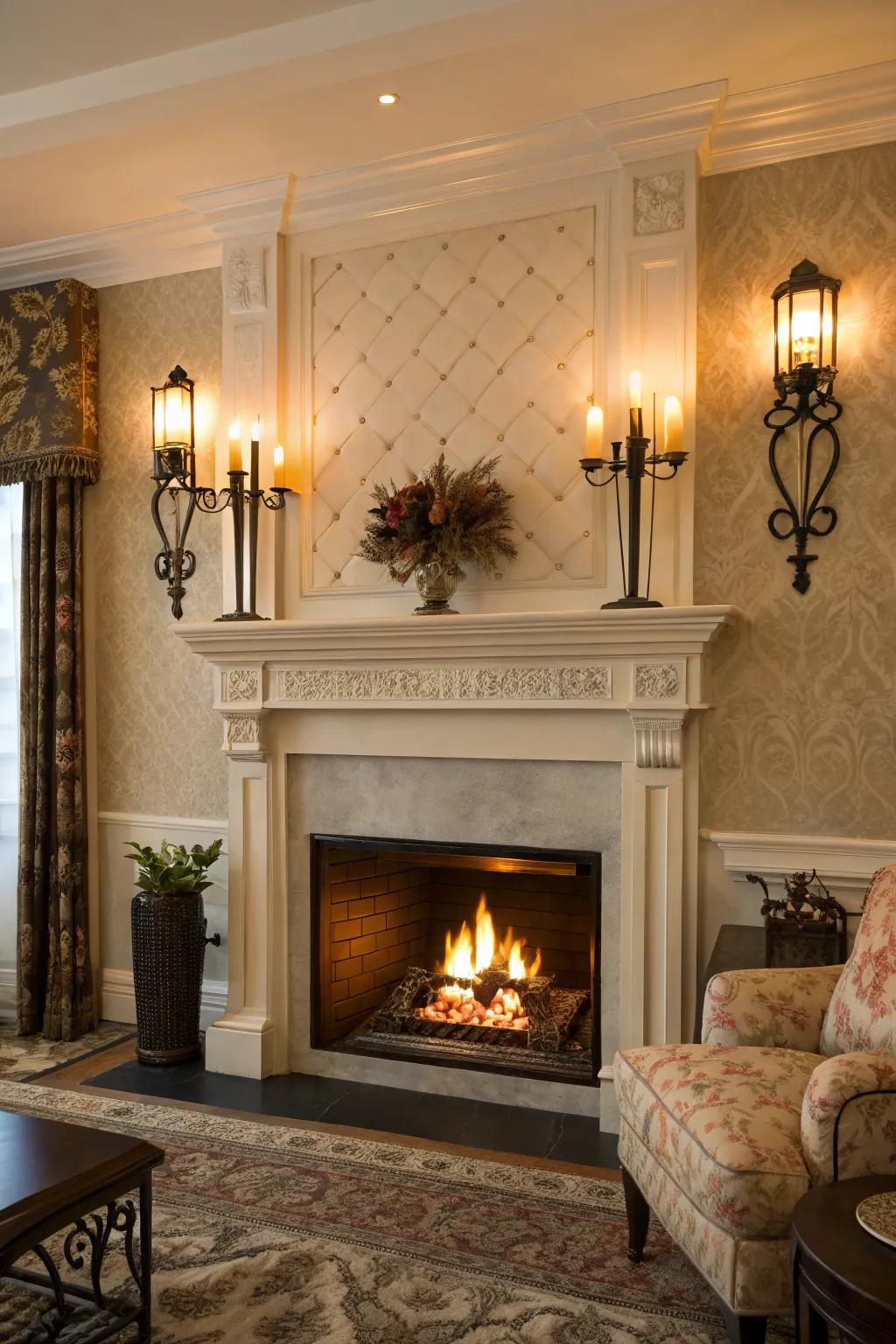 Wall brackets inject balance and sophistication.