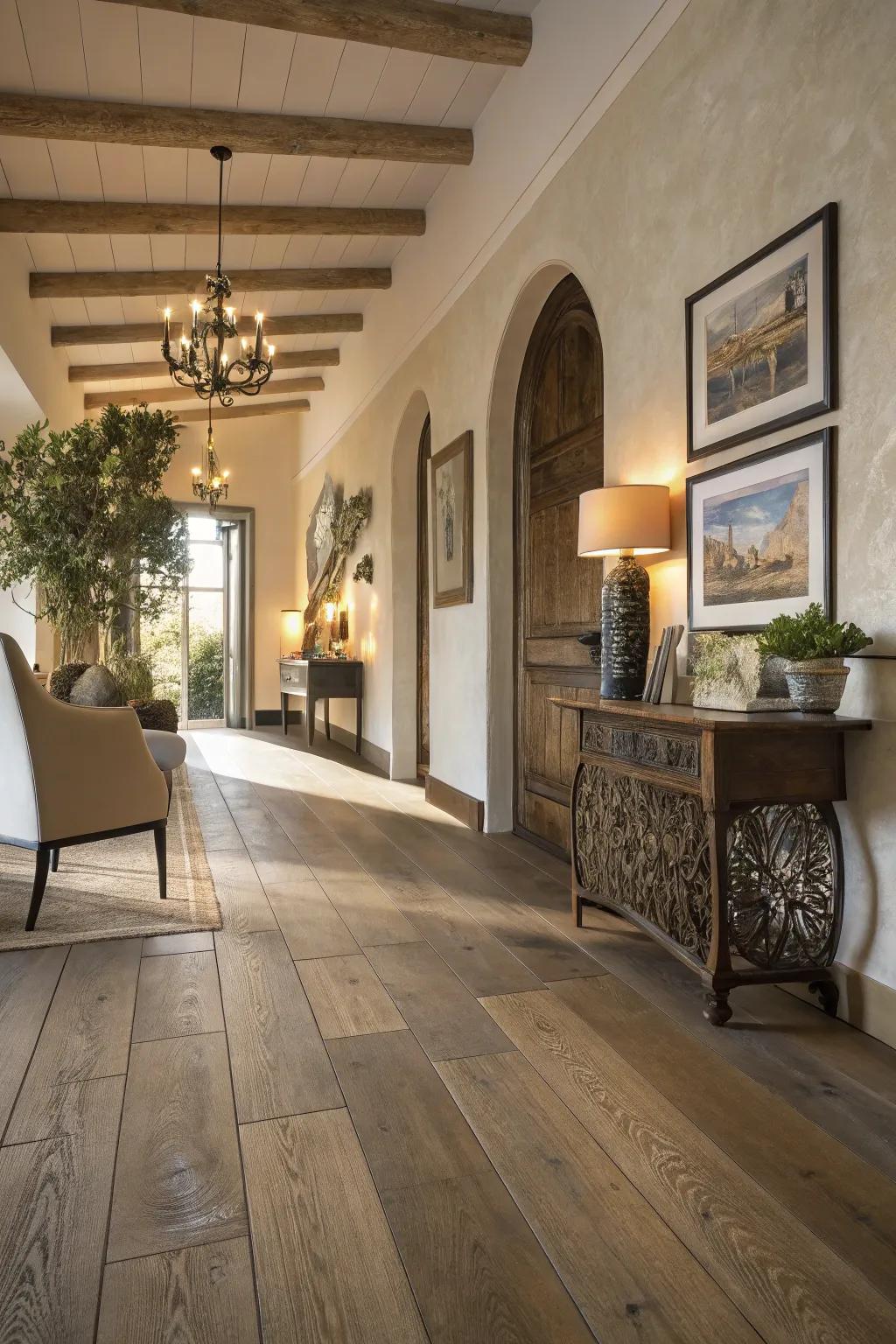 Mixed-width planks enrich floors with added depth and character.