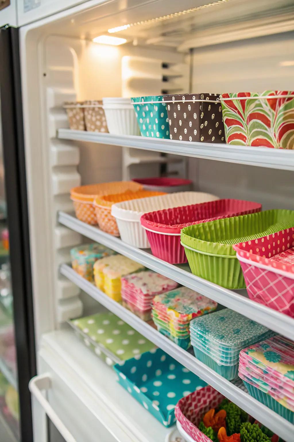 Style and protection from spills with colorful fridge liners.