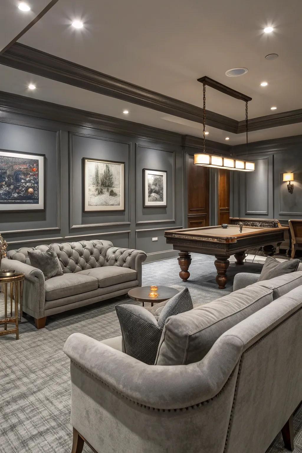 Stone hues provide a versatile and sophisticated backdrop.