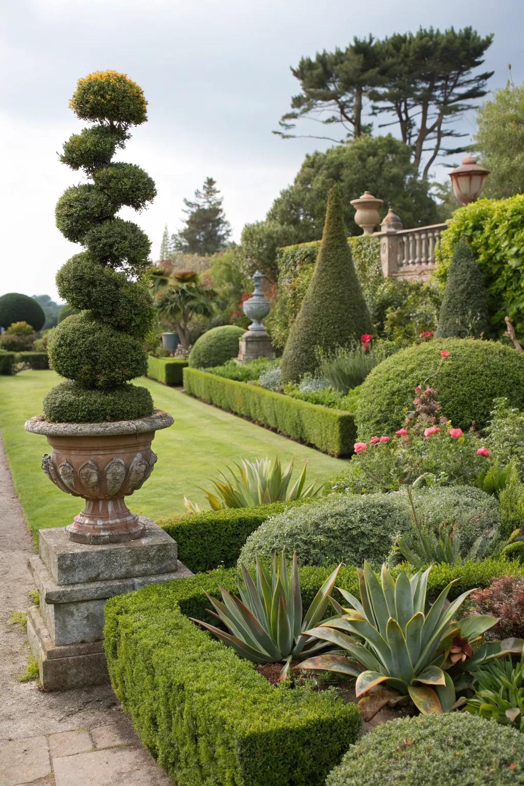 A garden where architectural plants forge a captivating architectural feature.