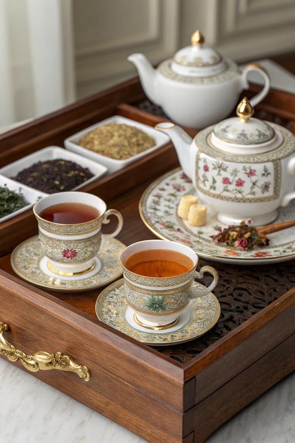 An artisanal tea collection promising a soothing experience.