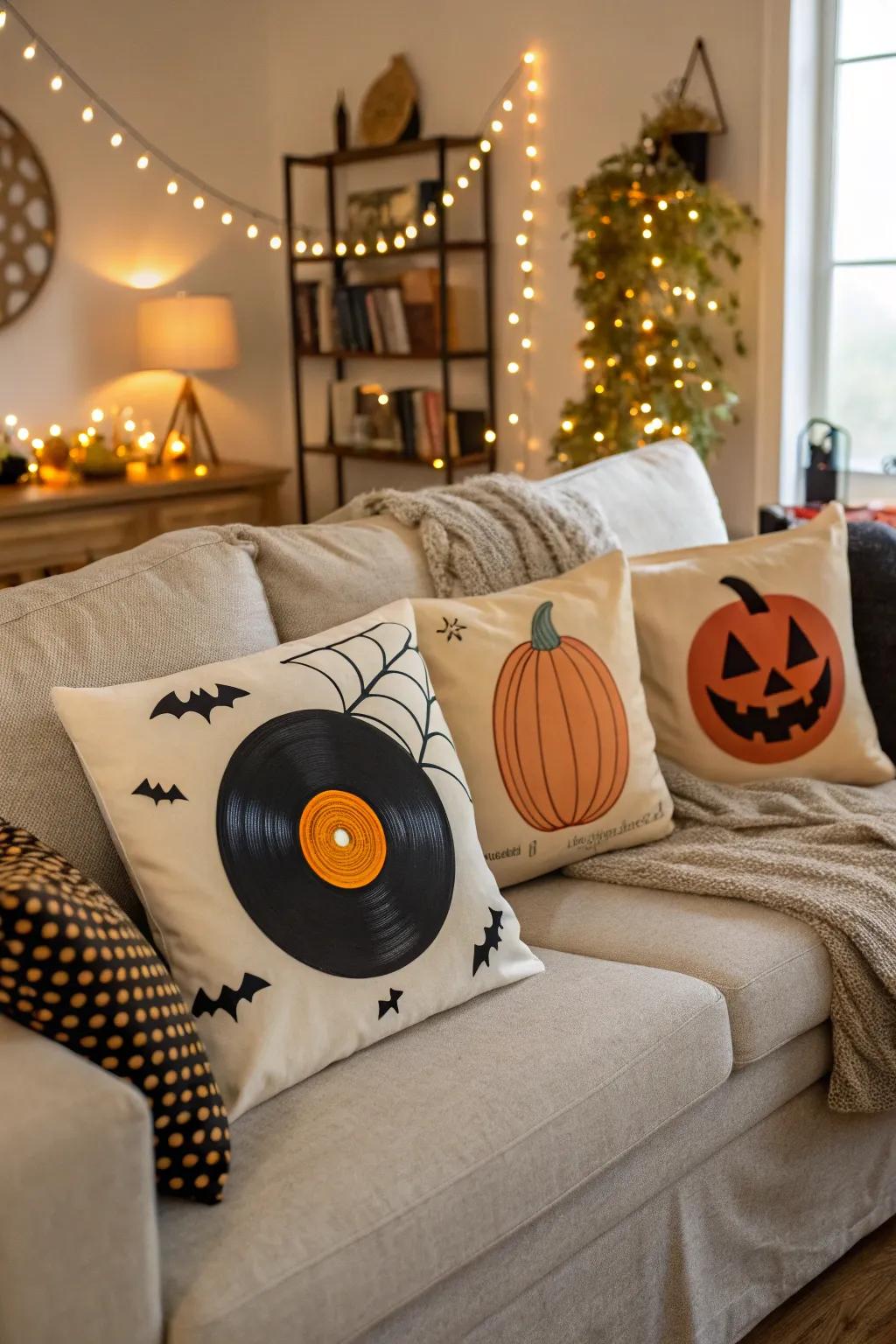 Vinyl cushions contribute a jubilant flair to your sitting expanse.