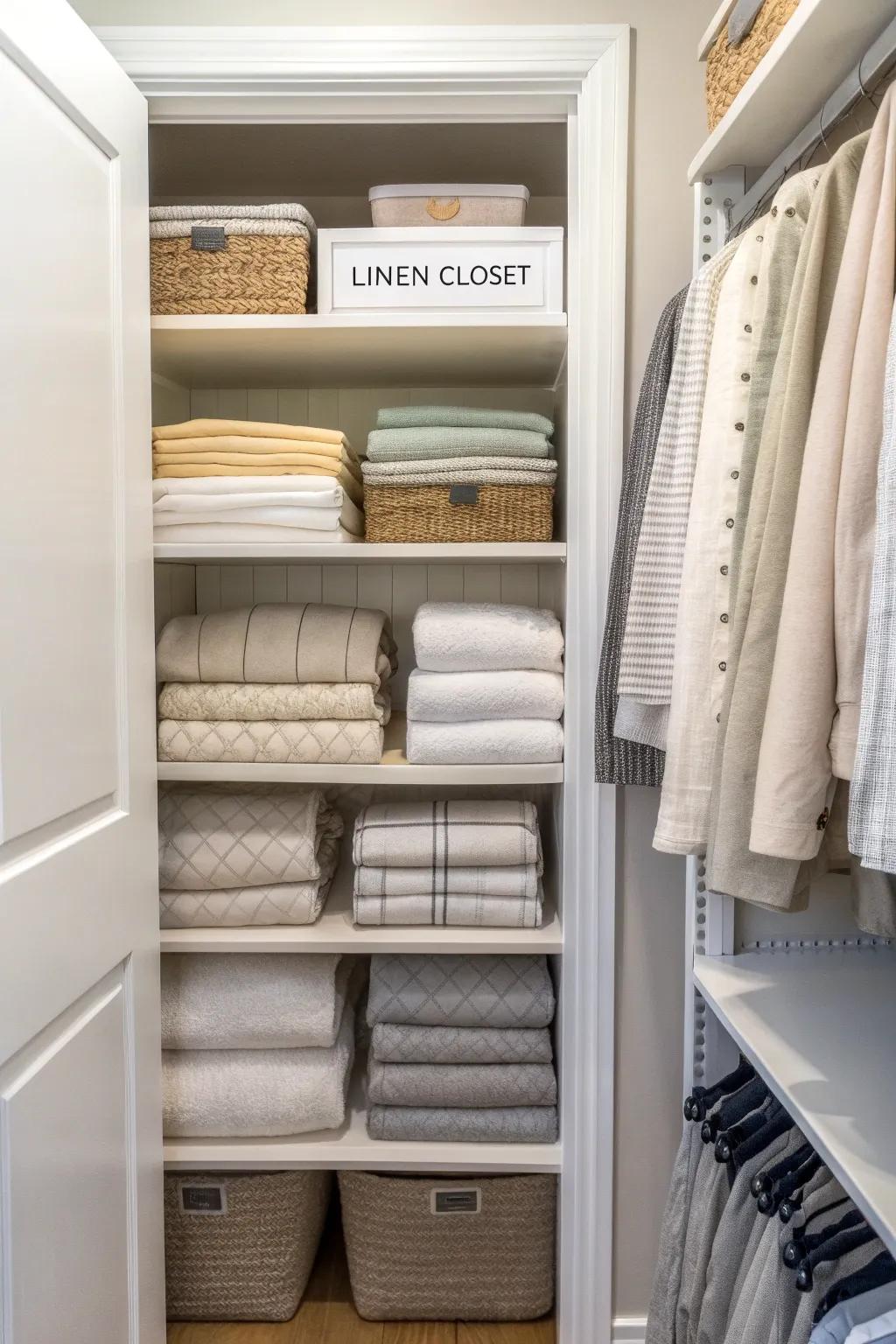 A systematic approach keeps your linens tidy and accessible.