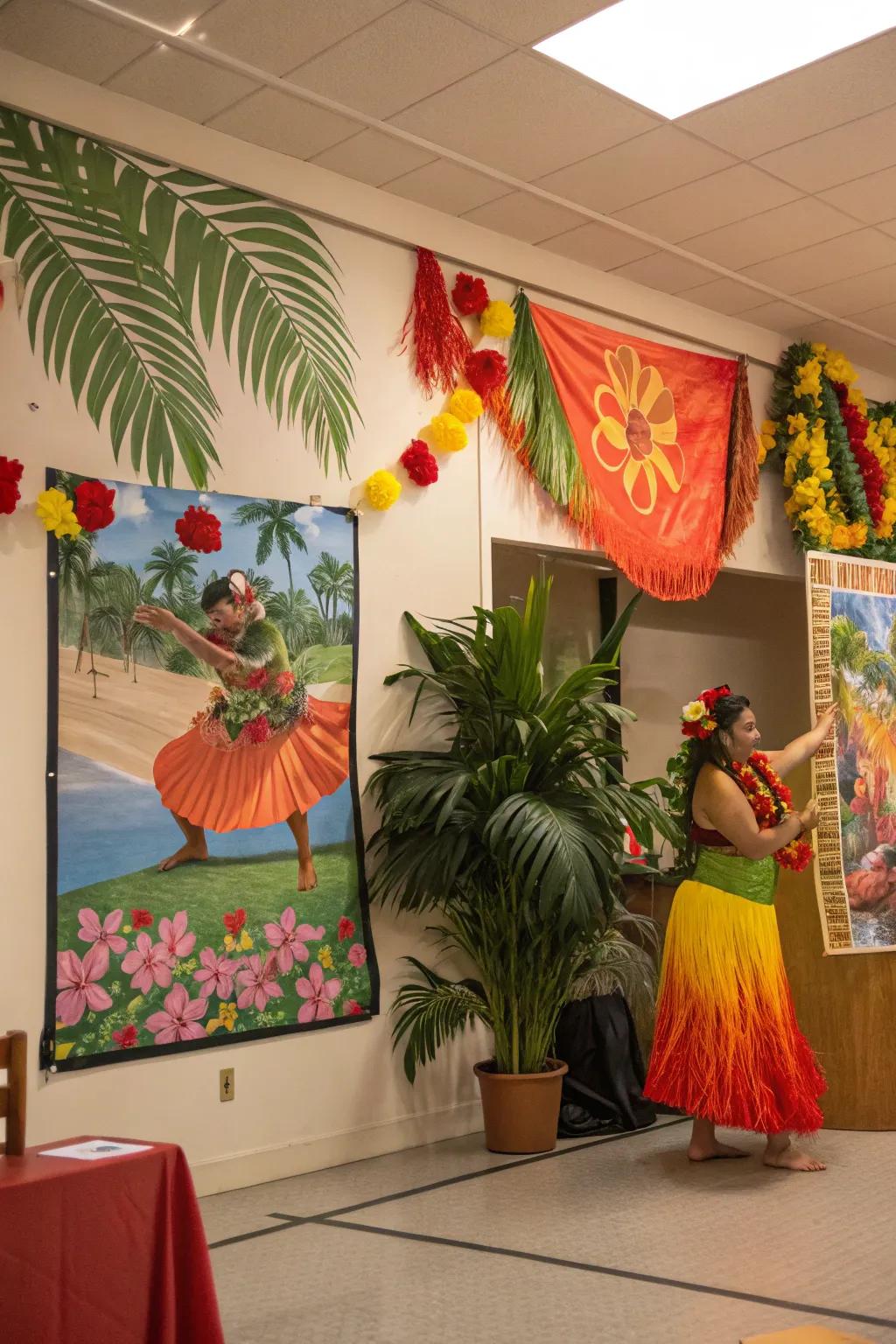 A visual of island cultural celebrations injecting vibrancy into a festive space.