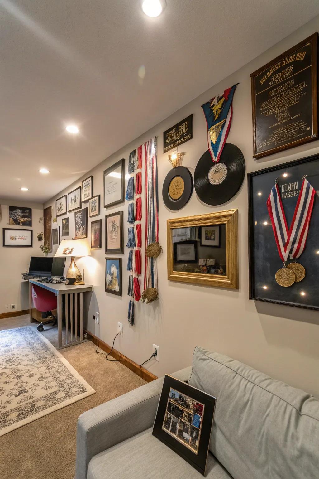 Stay inspired with a wall of personal triumphs.