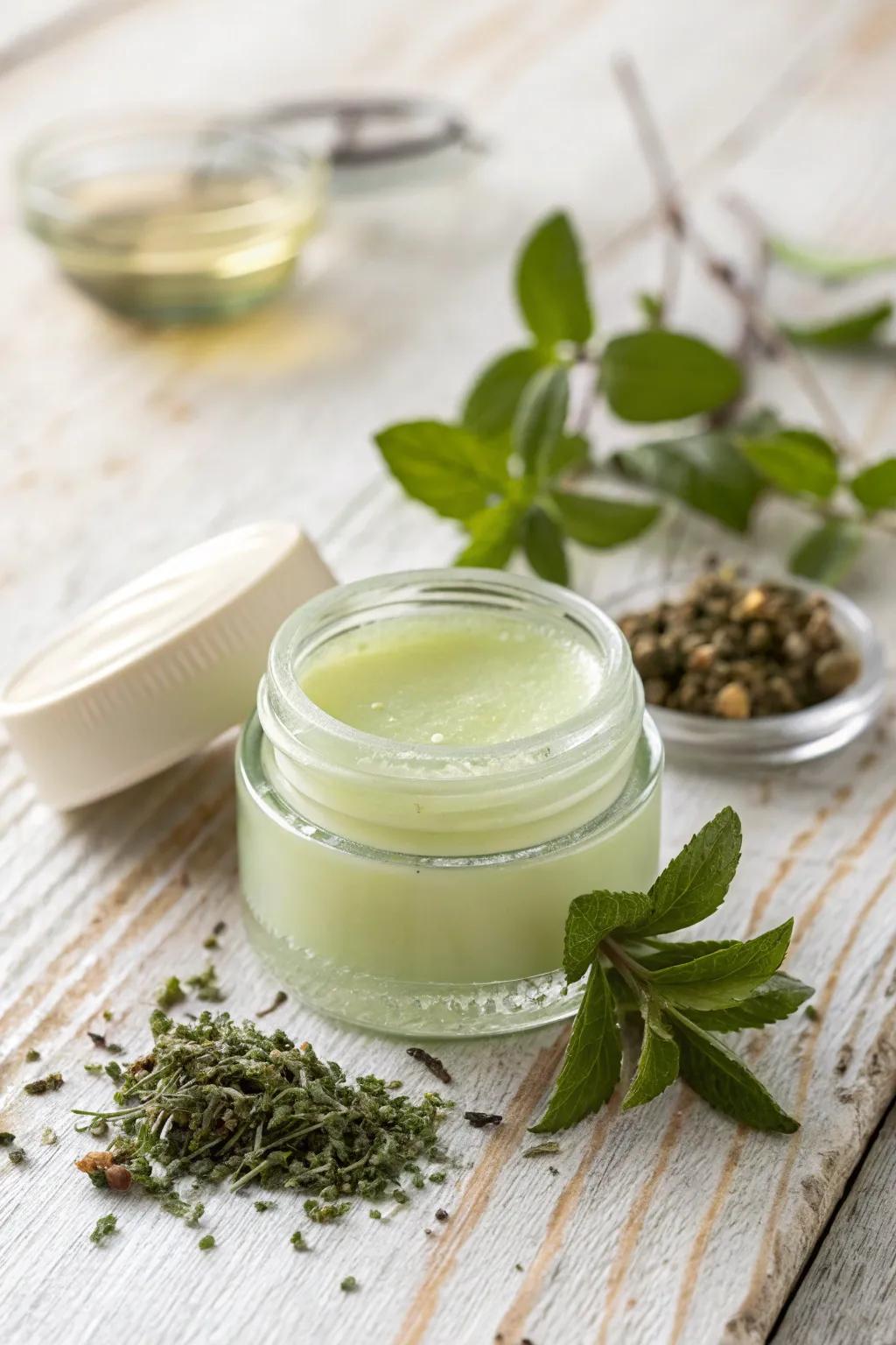 Nourish your lips with the natural goodness of Green Tea Shield Lip Balm.
