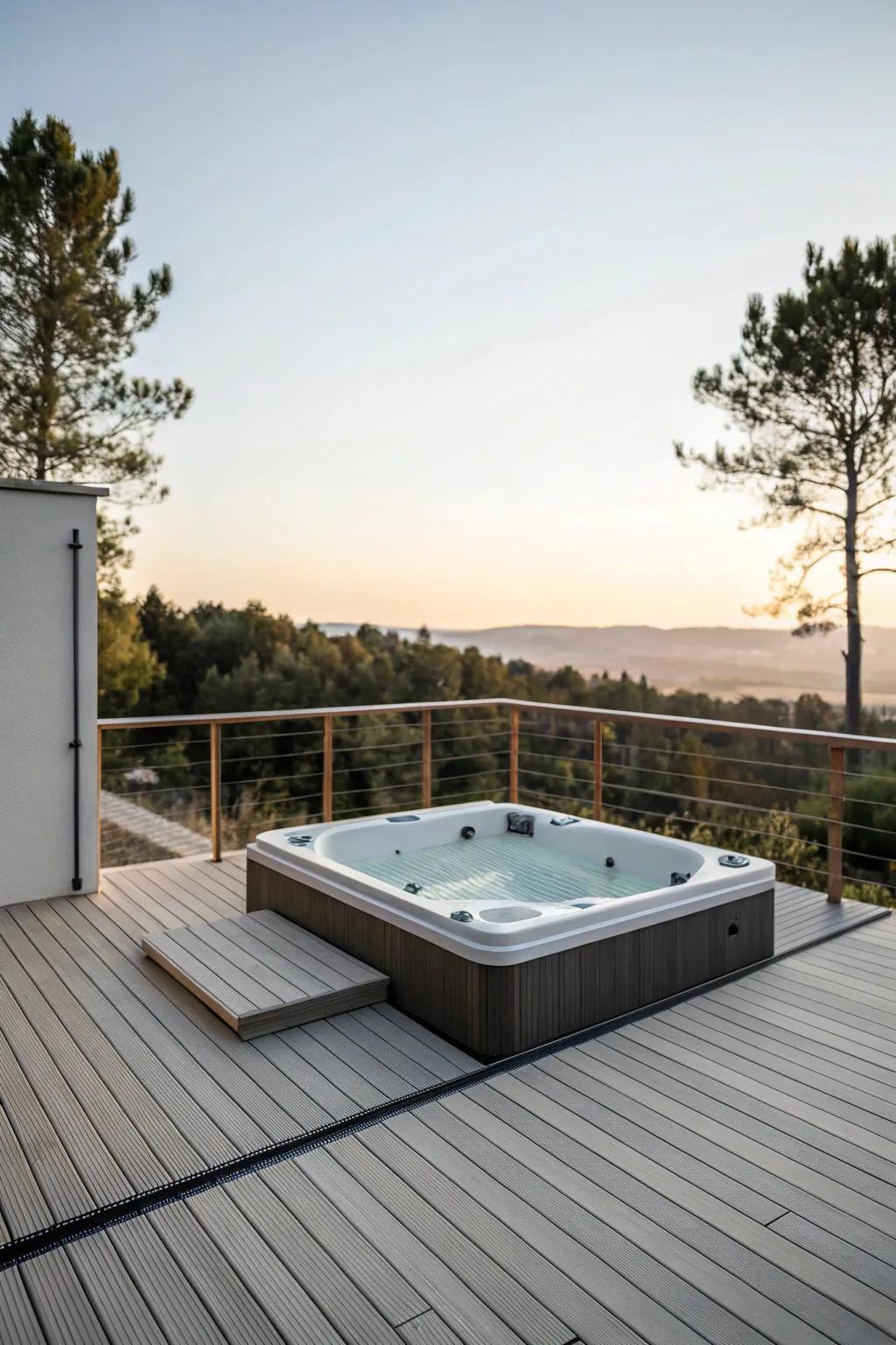 Minimalist design emphasizes tranquility and simplicity.