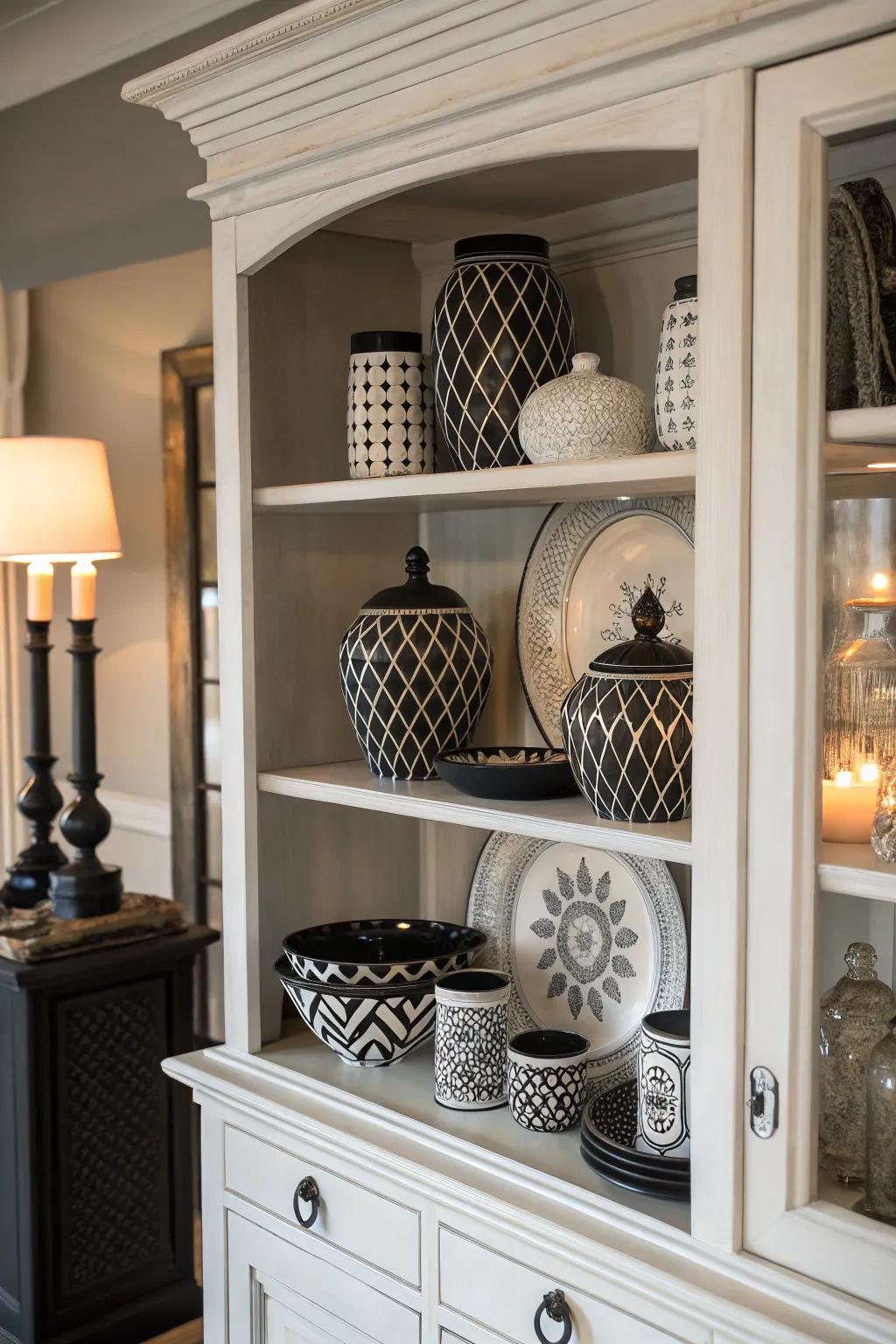 A monochrome palette establishes a chic and coherent design.
