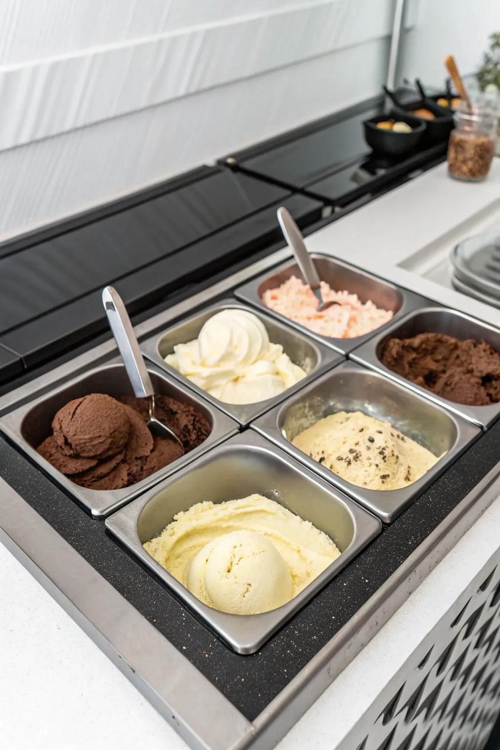 A clean and simple dessert display that highlights the beauty of minimalism.