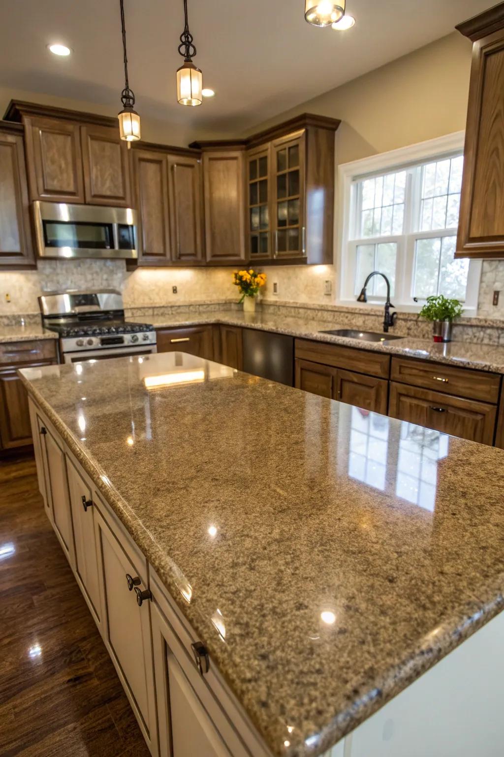Simulated granite paint kits can transform your countertops into upscale surfaces.