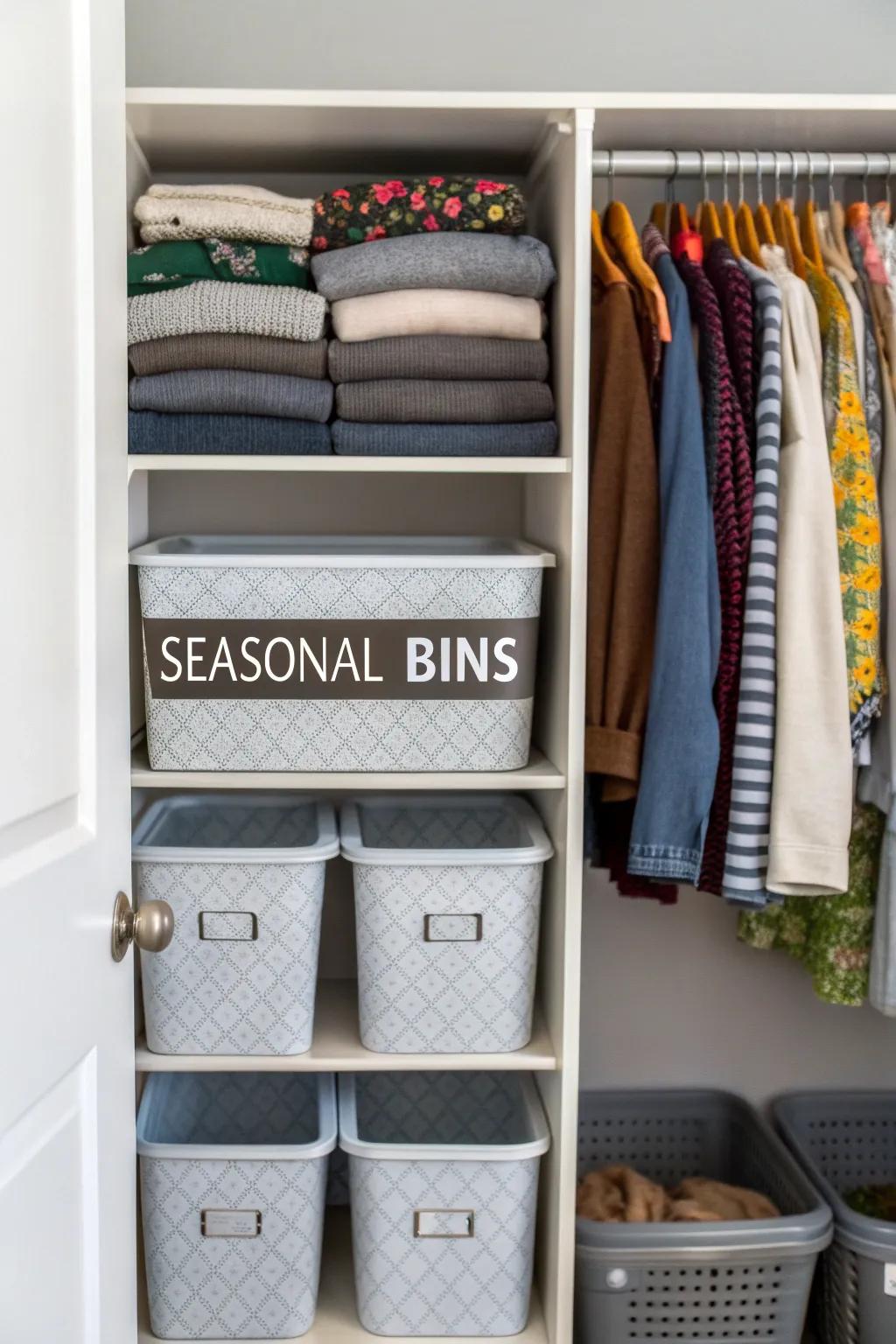 Create a dedicated rotation station to streamline changes to your seasonal wardrobe.