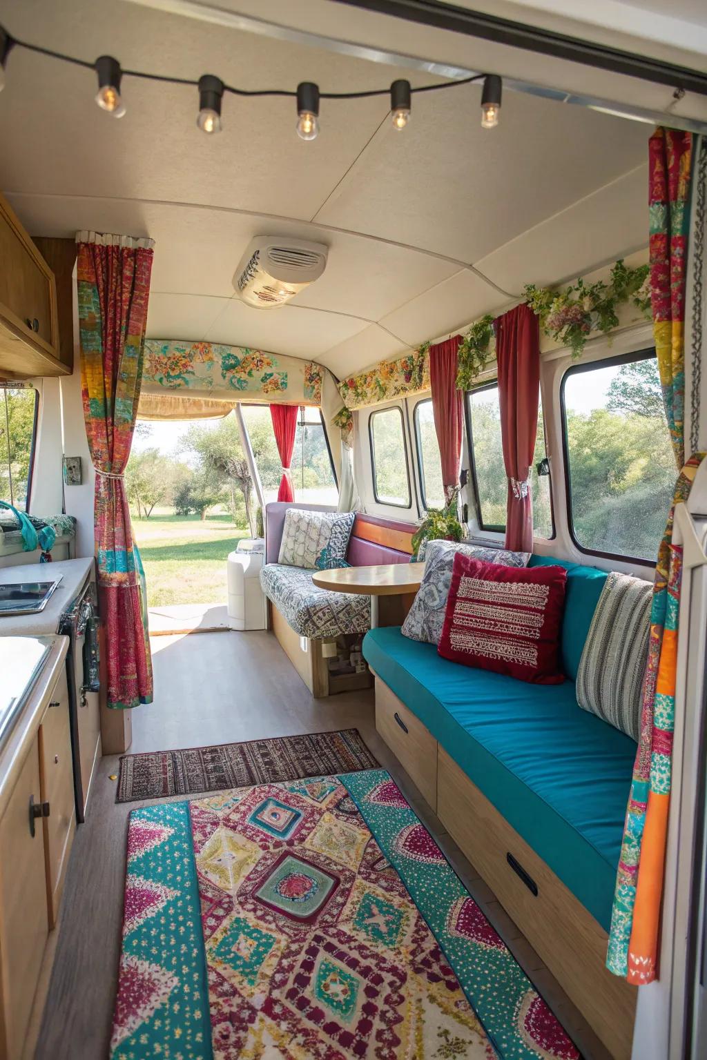 Themed decorations conveying a cohesive and fun vibe to the camper.