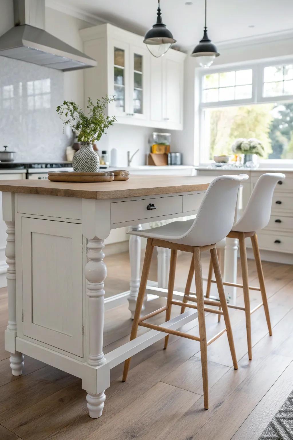 Bracket supports supply minimalist reinforcement and style.