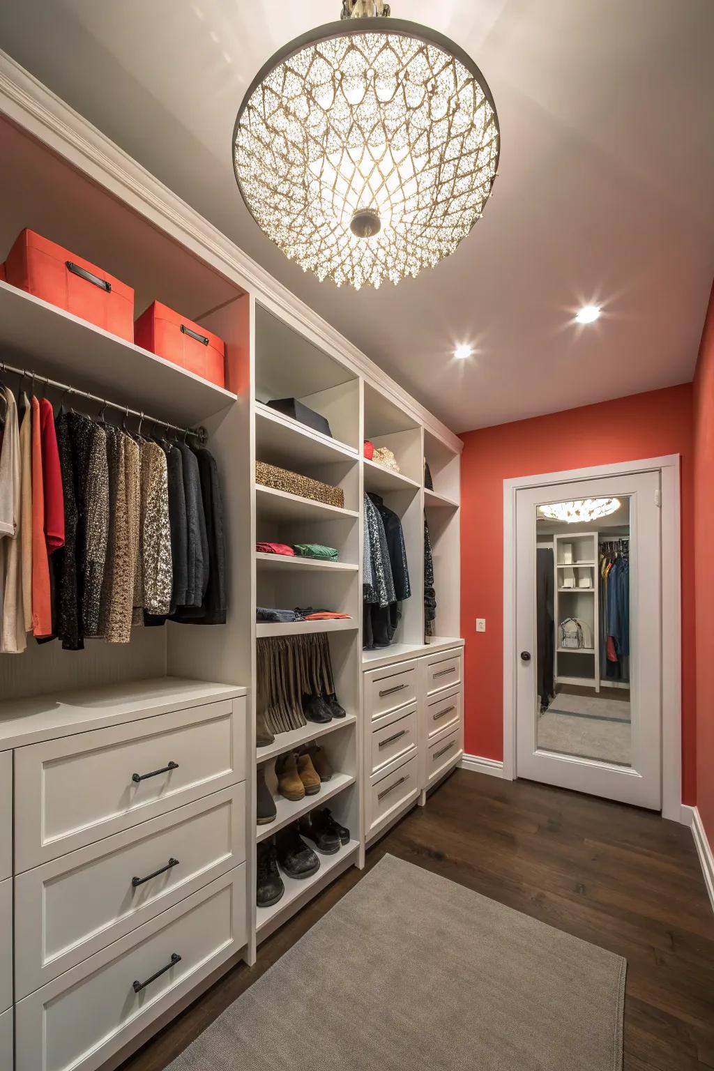 Bold accents bring style to your closet.