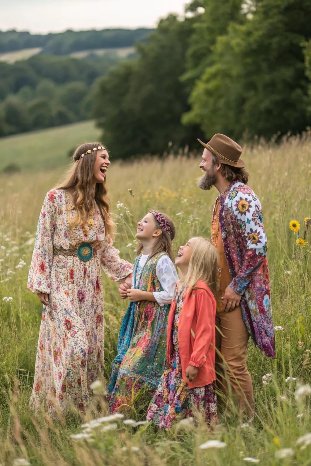 Nomad styles bring a free-spirited charm to family photos.