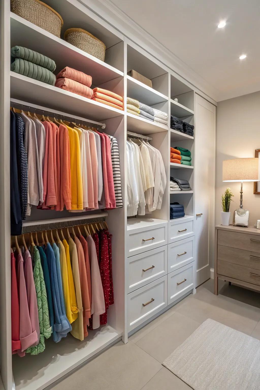 Color-coding imparts efficiency and visual allure.