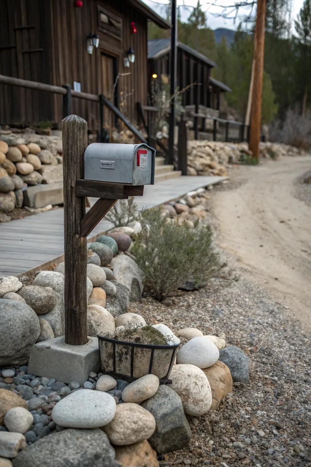 Combined substances fashion a singular and personalized mailbox area.
