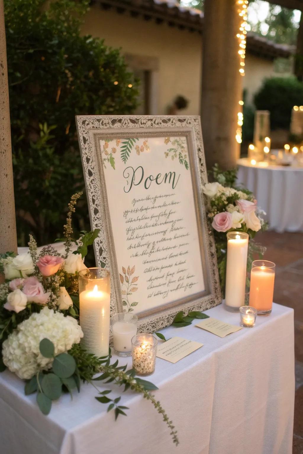 A poetic ode heightening profoundness and sentiment within the exhibition.