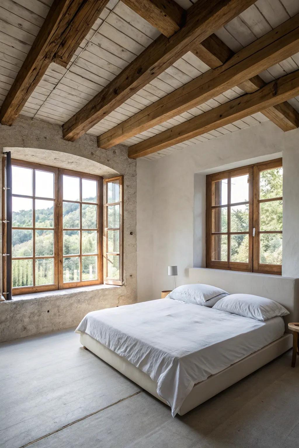 Appreciate how architectural features inject character into a minimalist space.