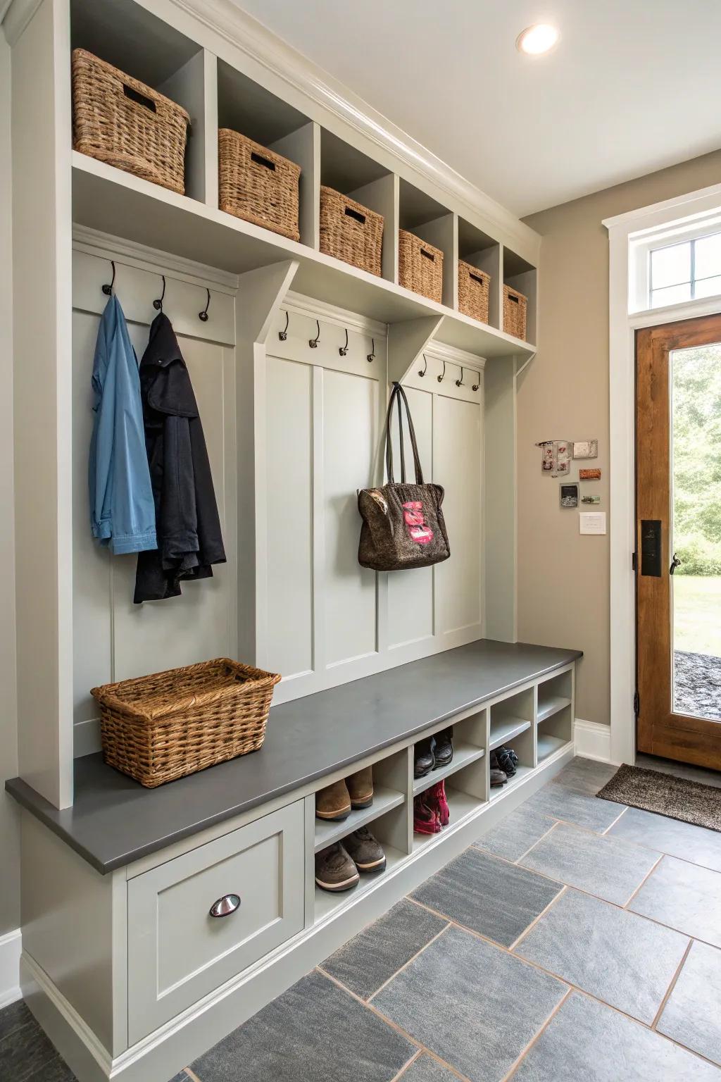 A well-organized staging point for everyday necessities.