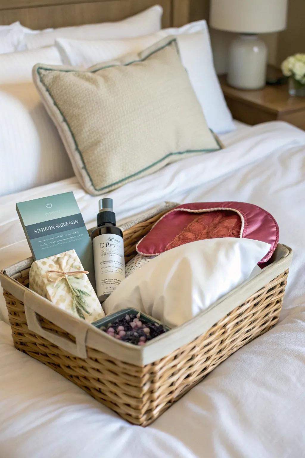 Luxury items for a calming sleep.