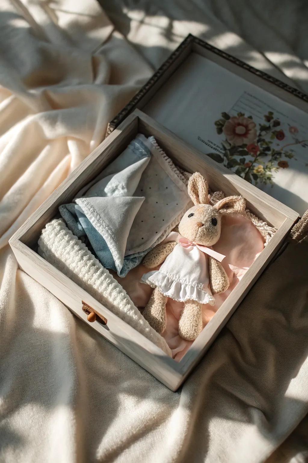 A cherished plushie, filled with early adventures.