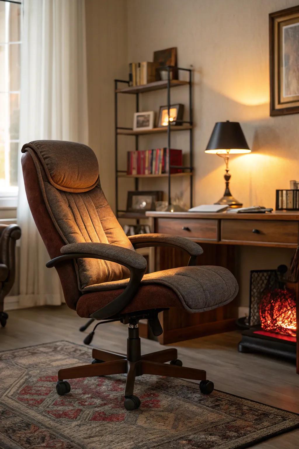 Heated chairs offer ease and warmth in colder environments.