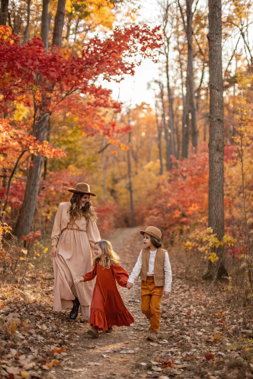 Boho features bring a relaxed and free-spirited vibe to family images.
