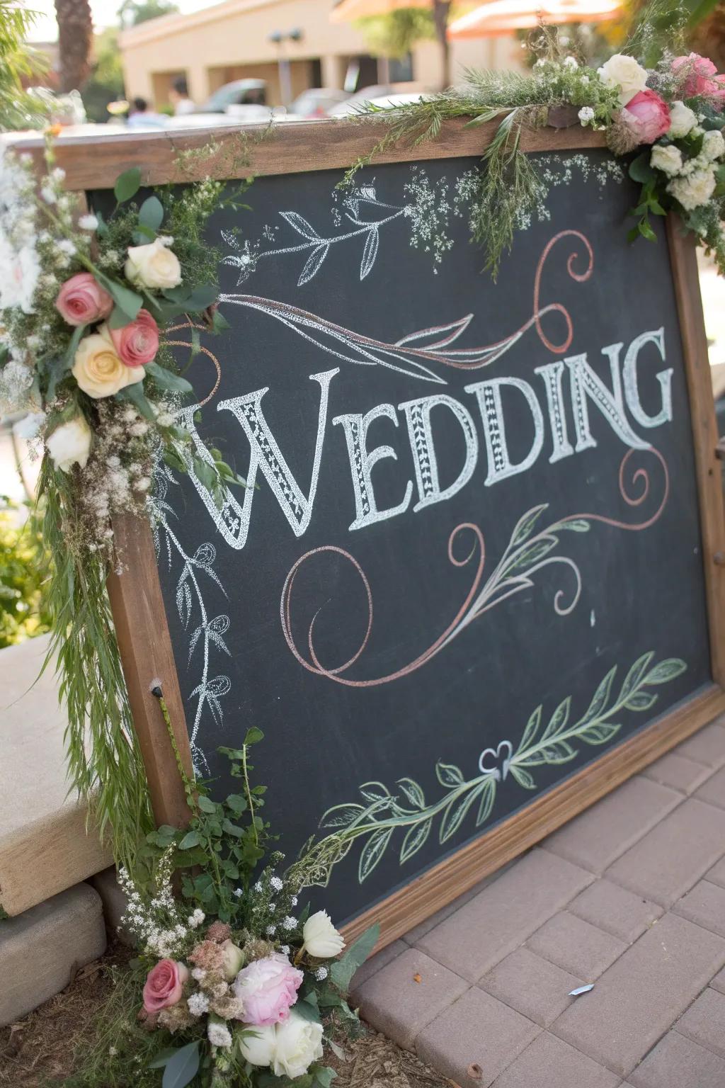 Add personal touches using charming slate art.