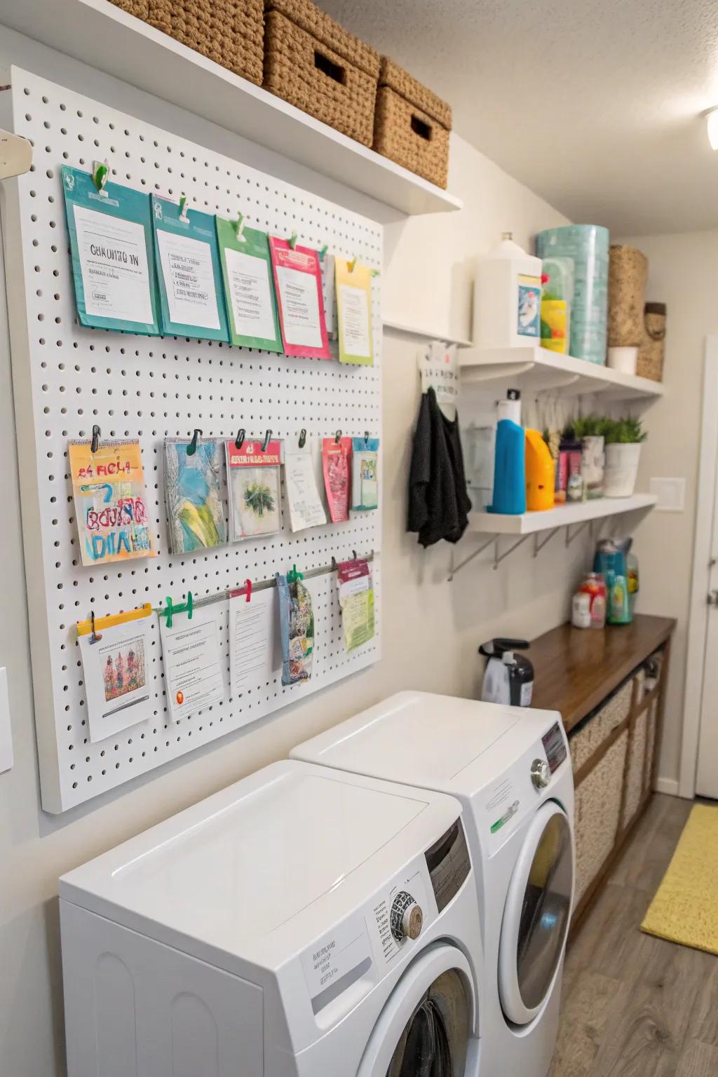 Laundry tips at your fingertips with panel holders.
