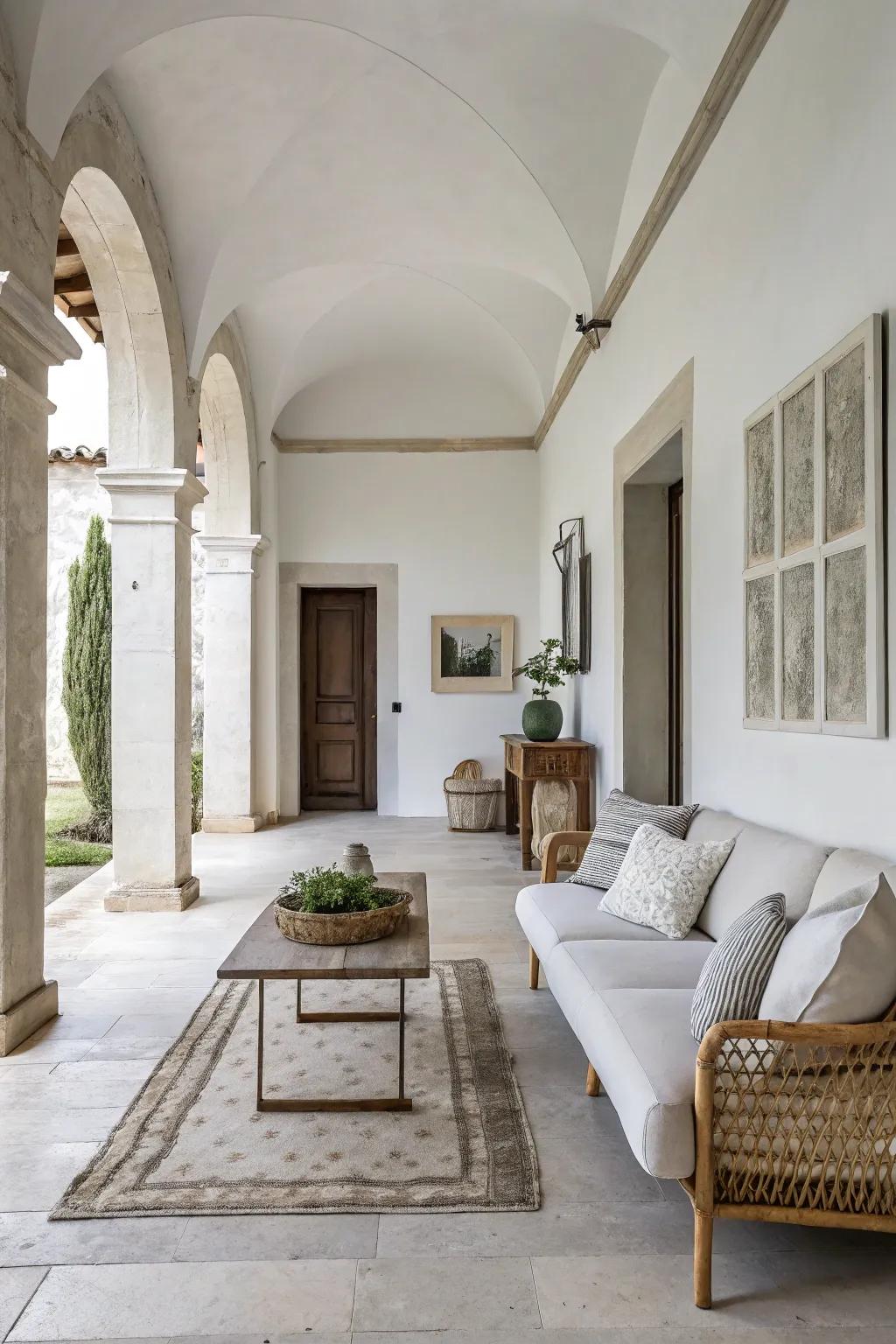 A stylish simplistic interior with simple lines and neutral colors.