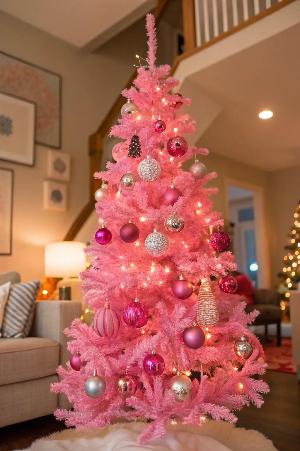 A blend of modern and classic styles provides this tree with a unique flair.