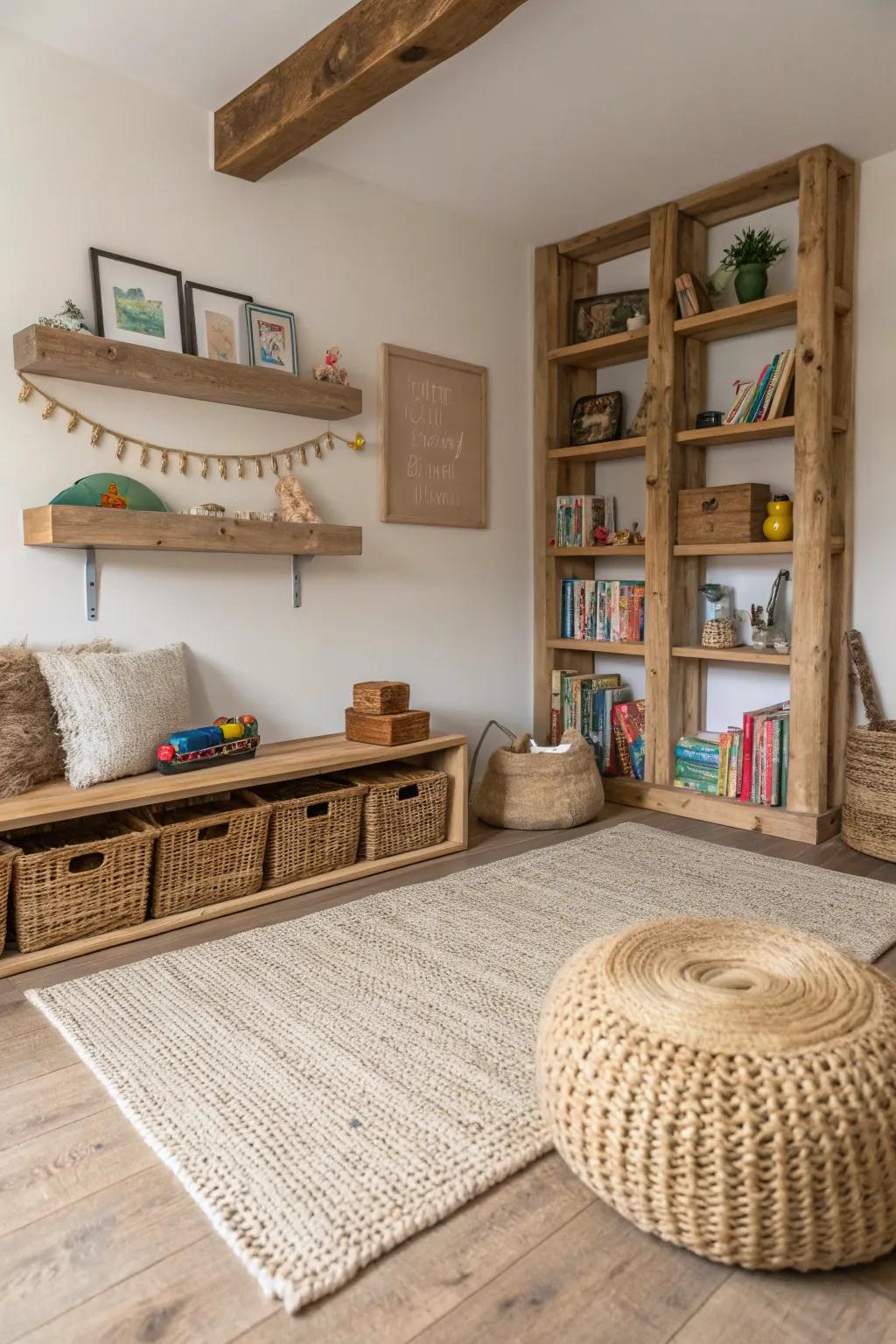 Green decor teaches sustainability.