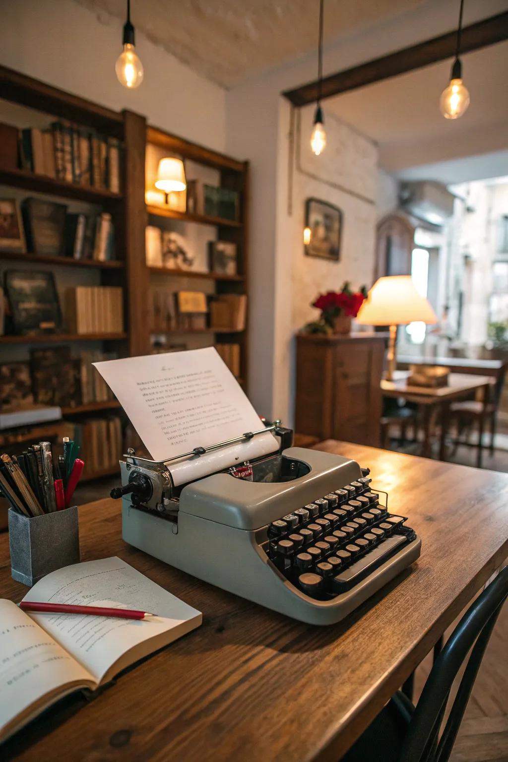 An old writer setup adds retro fun and asks for fun.
