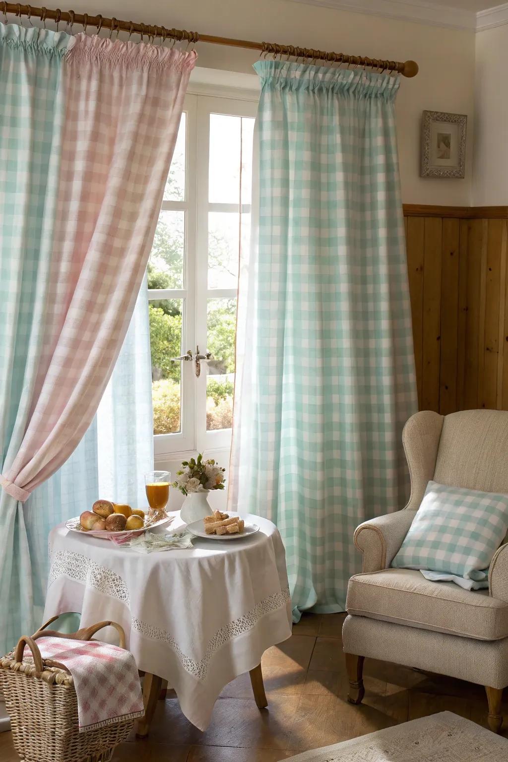 Crisscross patterns bring a playful yet refined vibe.