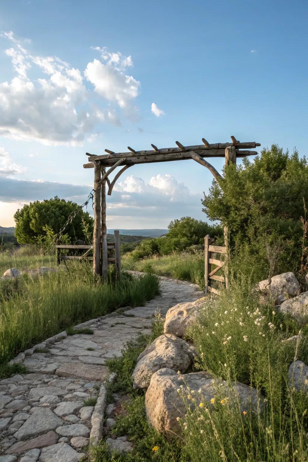 Natural harmony for a harmonious entrance.