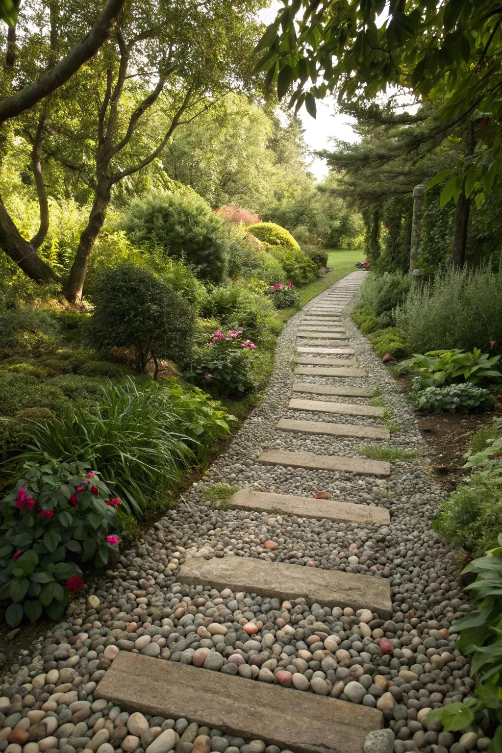 Pebbles design a route that’s both tactile and visual delight.