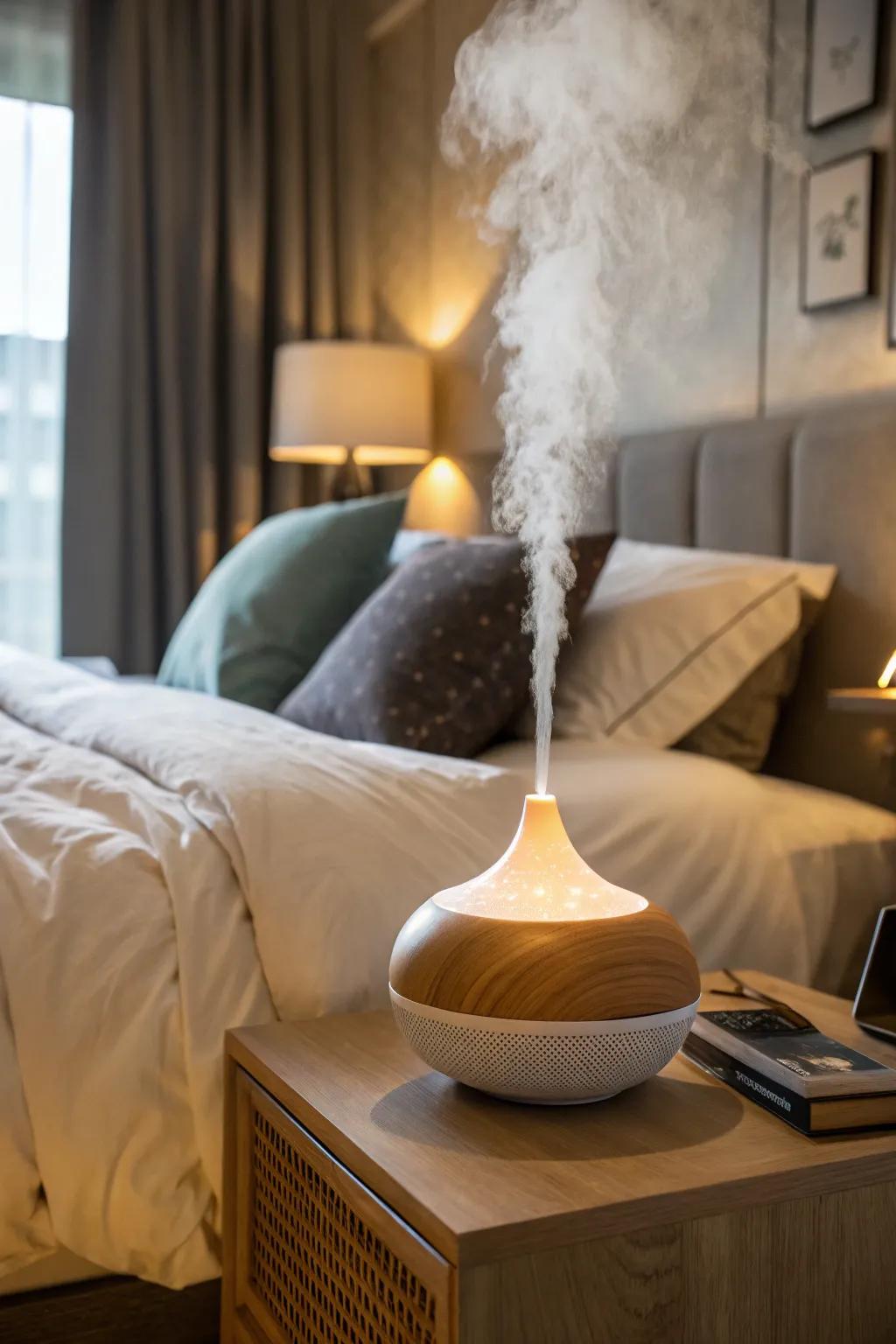 Scented essences add a fragrant touch to the ambiance.