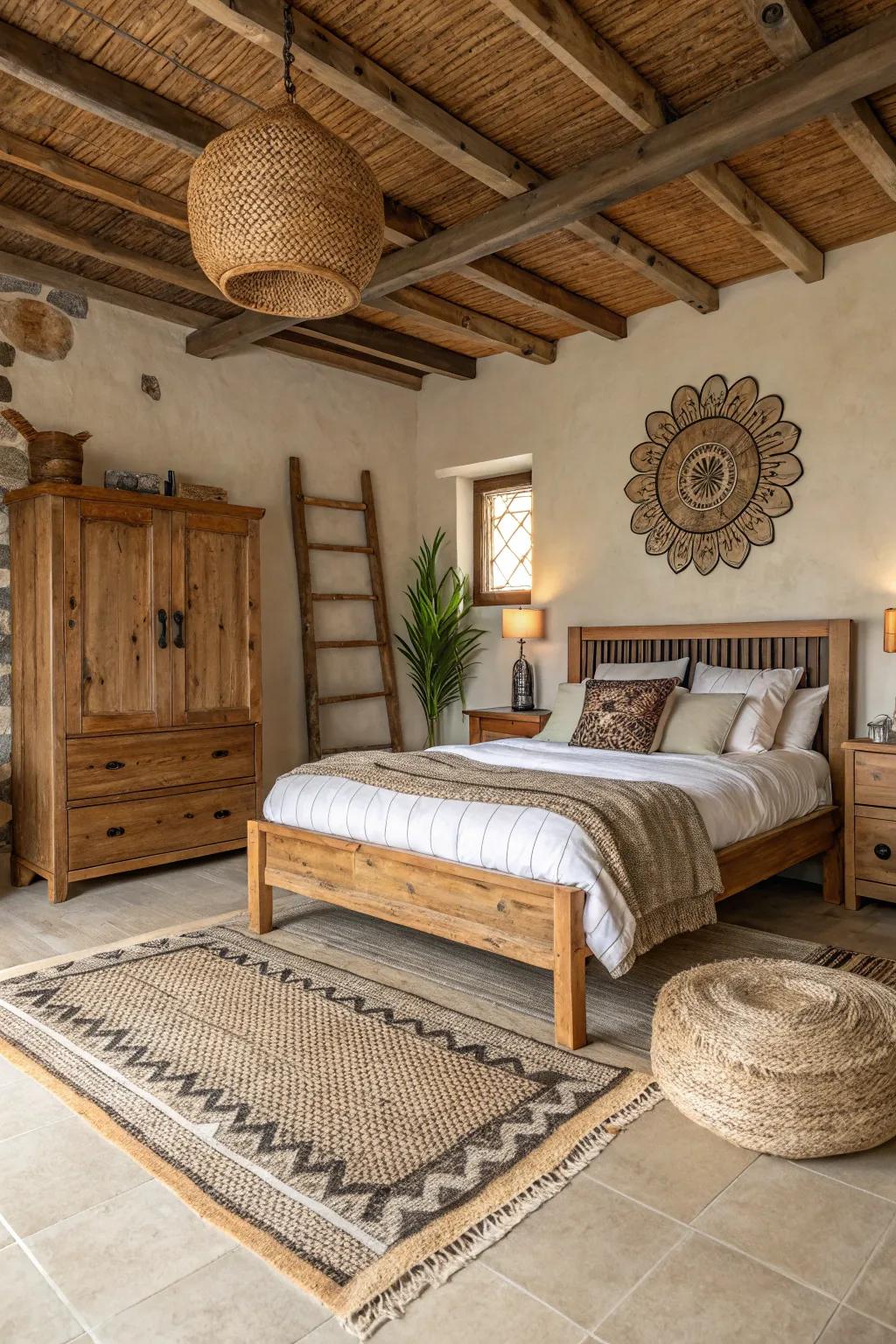 Earthy shades establish a serene and organic foundation.
