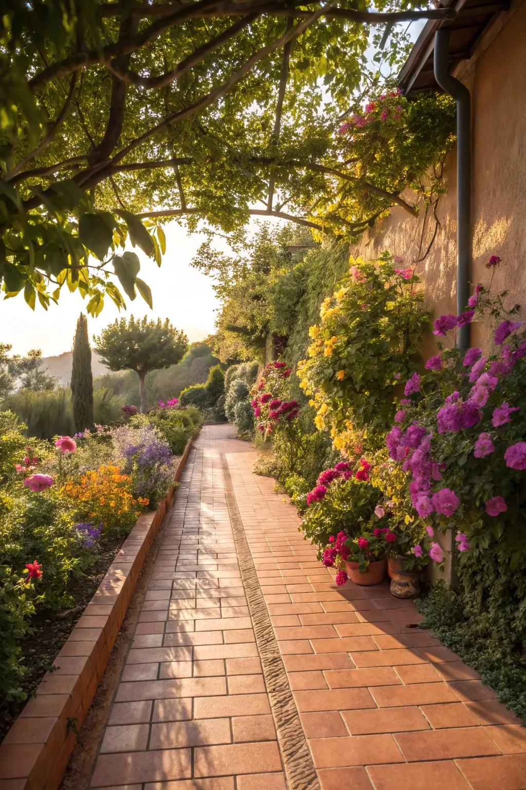 Earth-tone tiles bring Mediterranean warmth to your home.