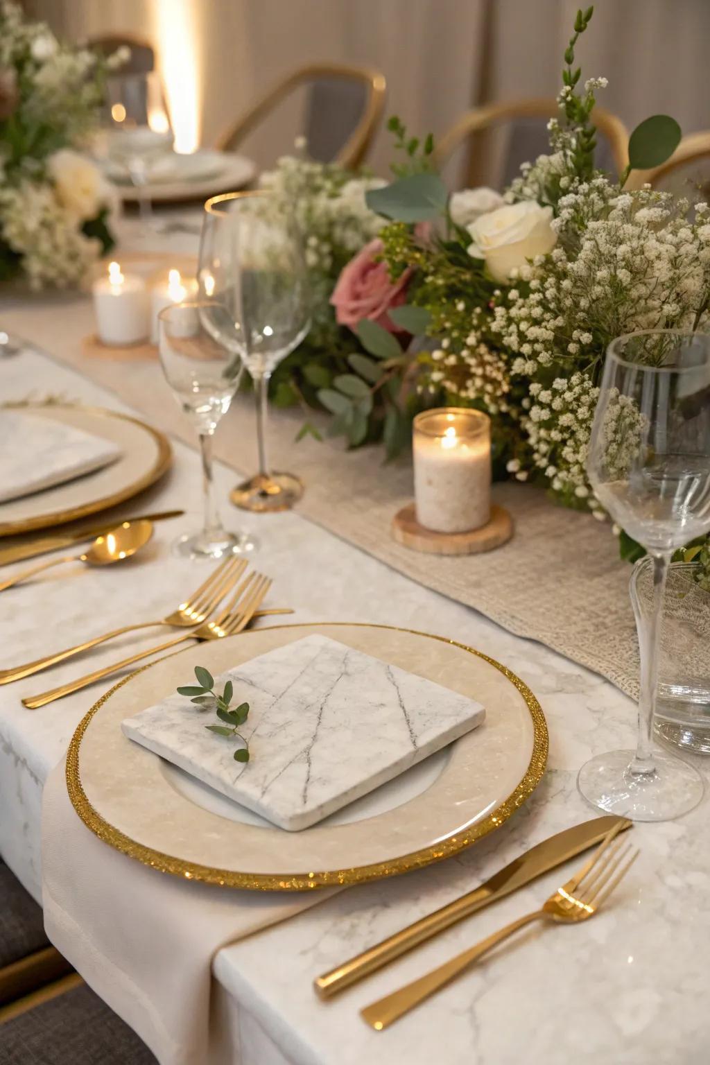 Unaltered gravel accentuations append sophistication plus flair.