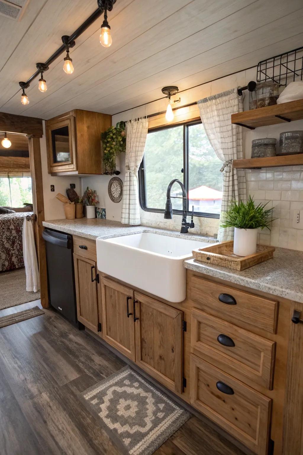 Infusing rustic charm and function with traditional sinks.