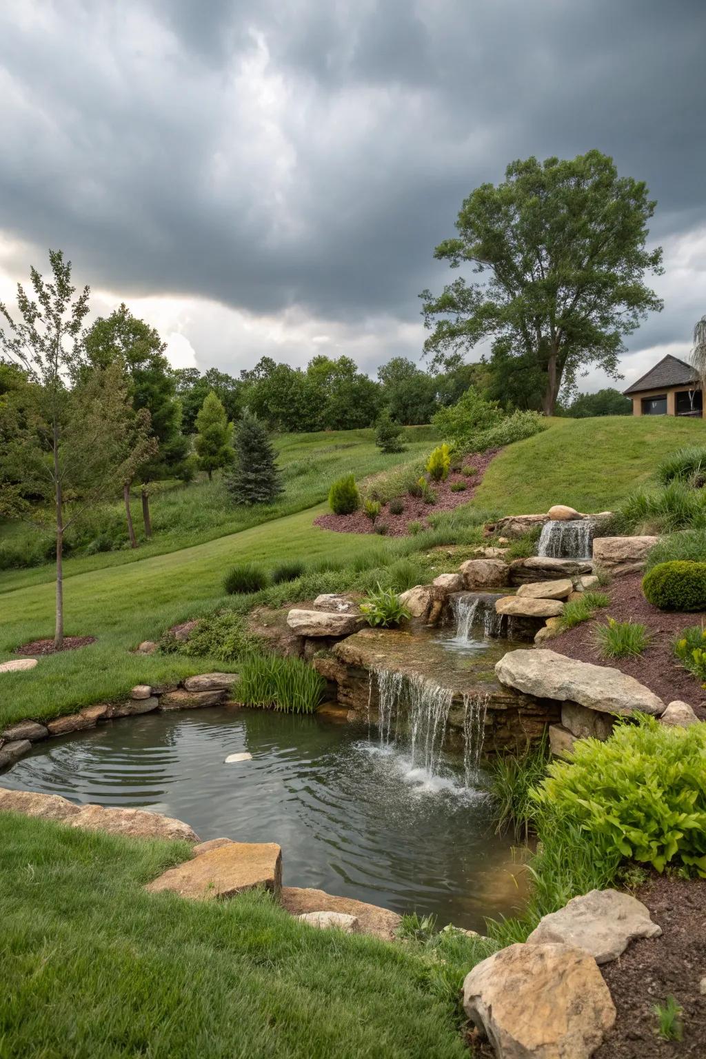 Hydrological features bring peace and tranquility.