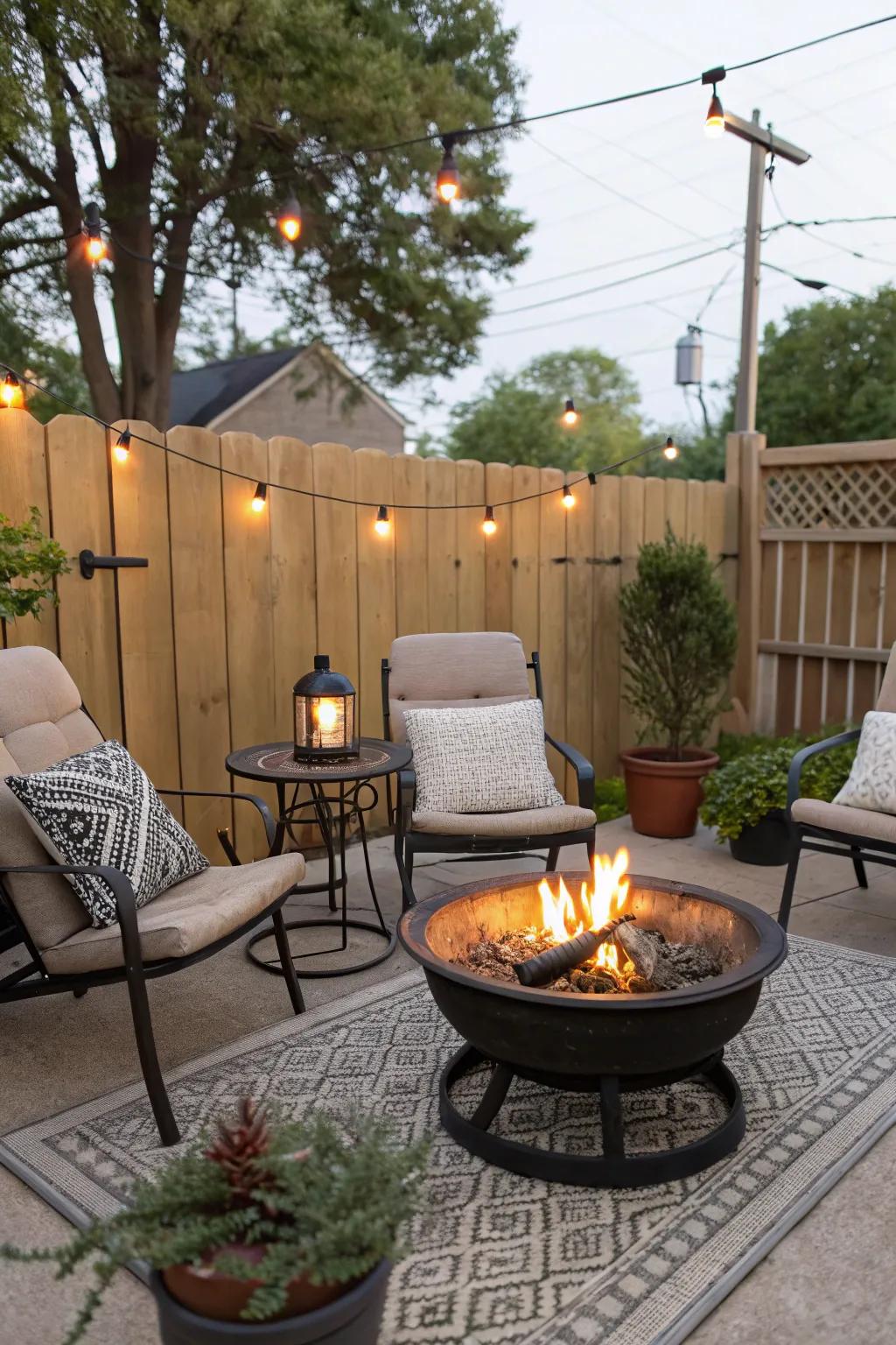 Portable hearths offer flexibility and adaptability in outdoor spaces.