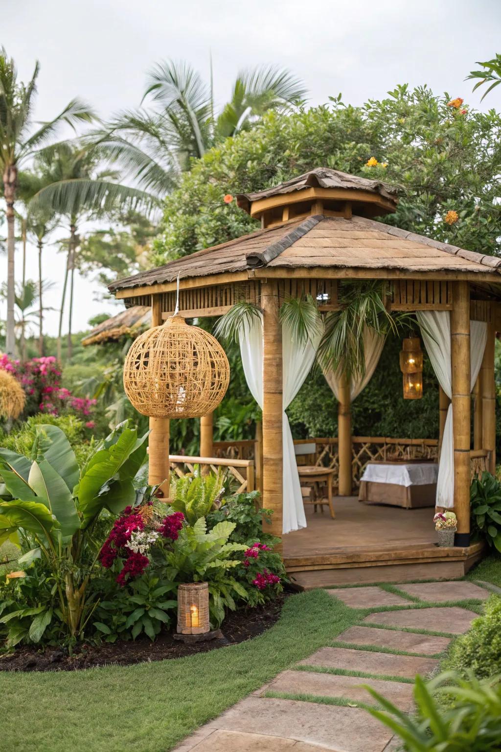 Craft a tropical paradise in your backyard.