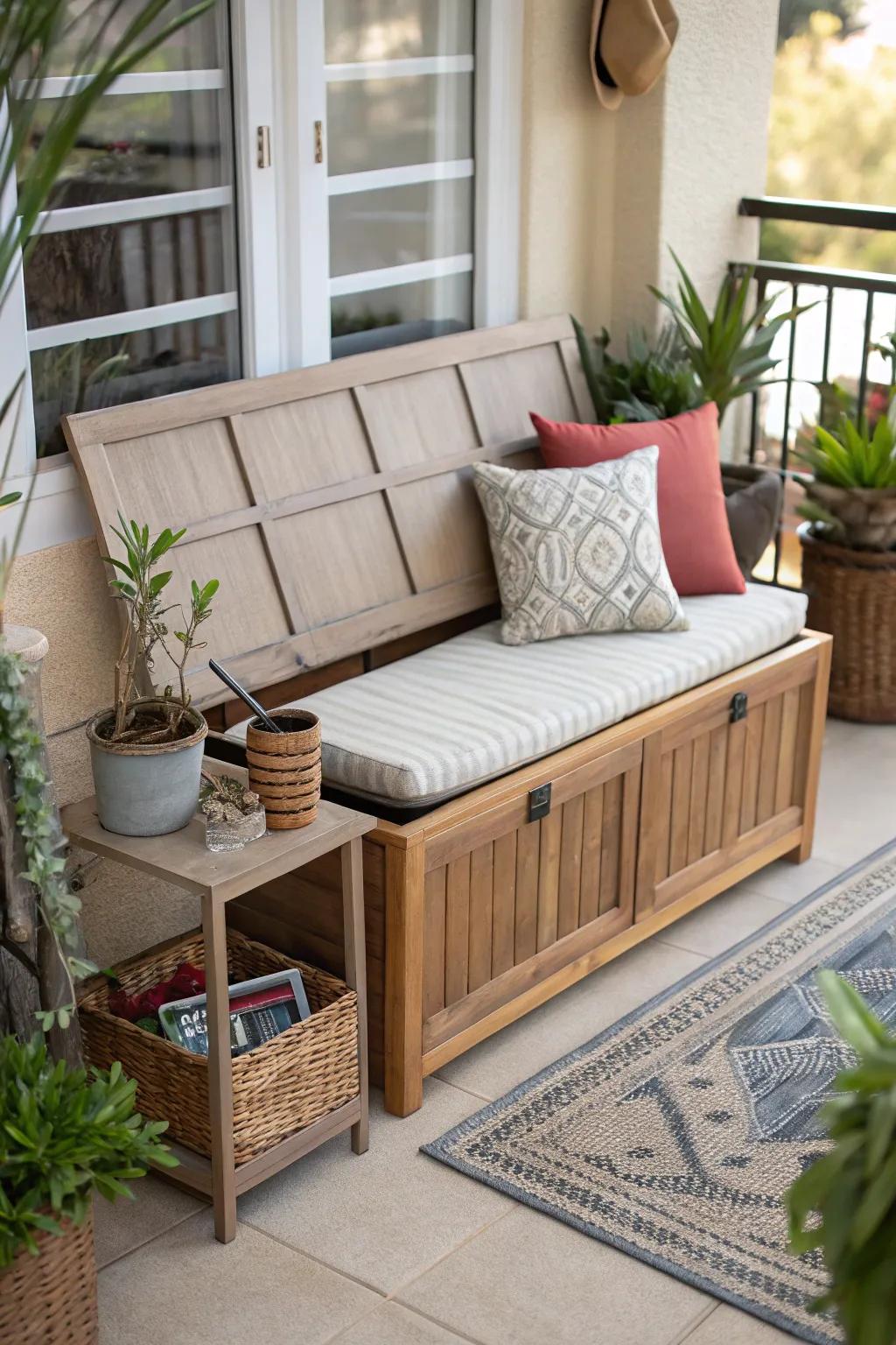 Maximize functionality with dual-purpose furniture pieces.